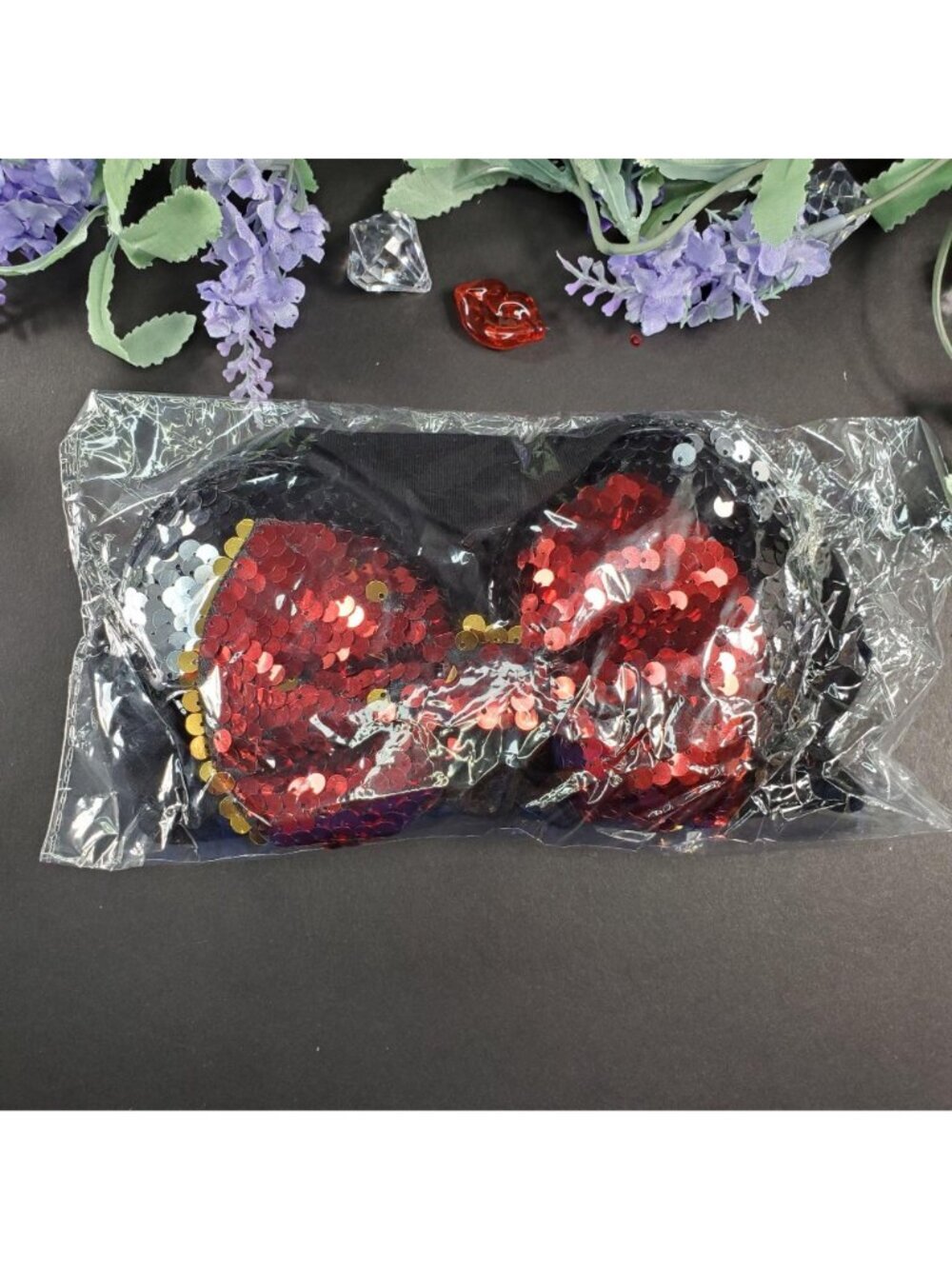 Minnie Mouse Turban Infant Ears Red Sequin Hair Bows Headband Hair Care Baby - Picture 5 of 10